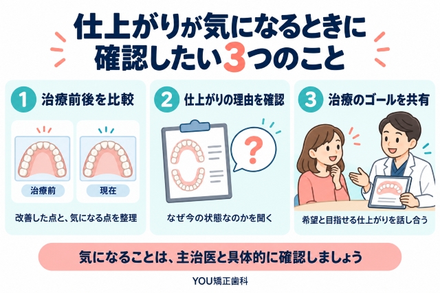 仕上がりが気になるときに確認したい3つのこと